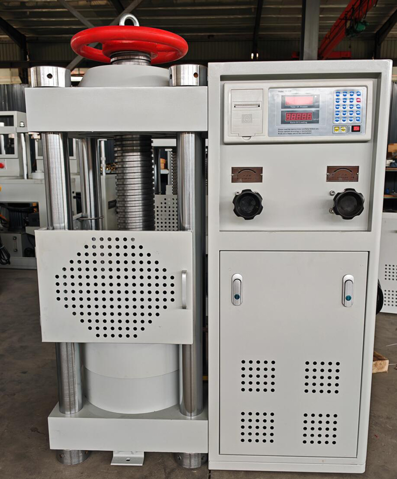Máquina de imprensa de concreto 2000KN para testes de laboratório