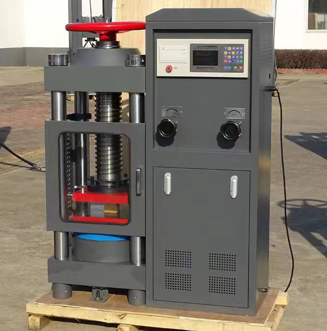 Máquina de teste de compressão de concreto exibida digital
