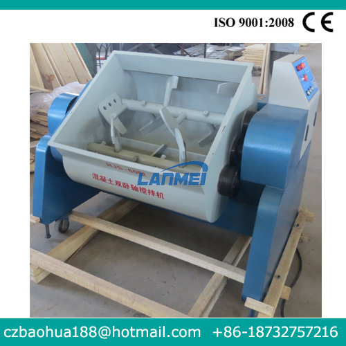 HJS-60 misturador de concreto de laboratório tipo forçado horizontal elétrico