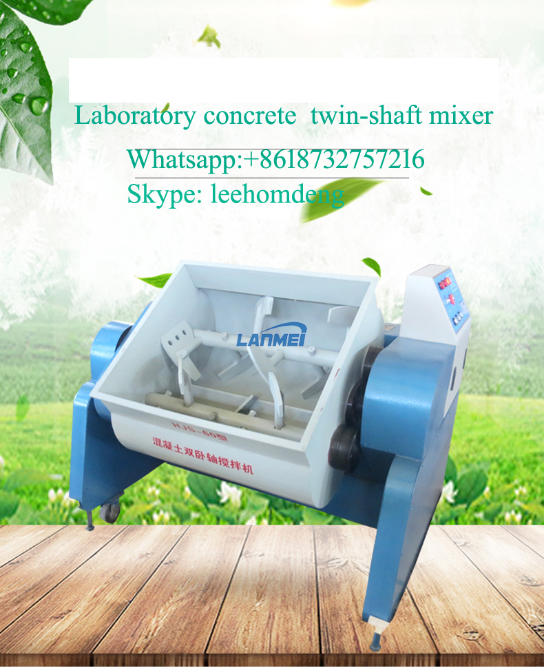 Concreto Laboratório Twin-shaft Mixer