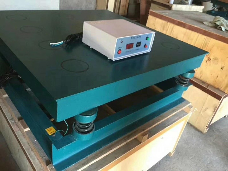 Tabela de vibração para moldes de concreto
