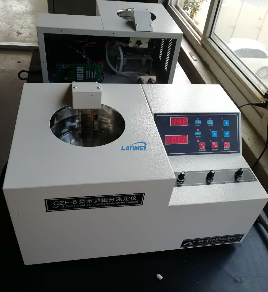 Analisador de composição química de cimento